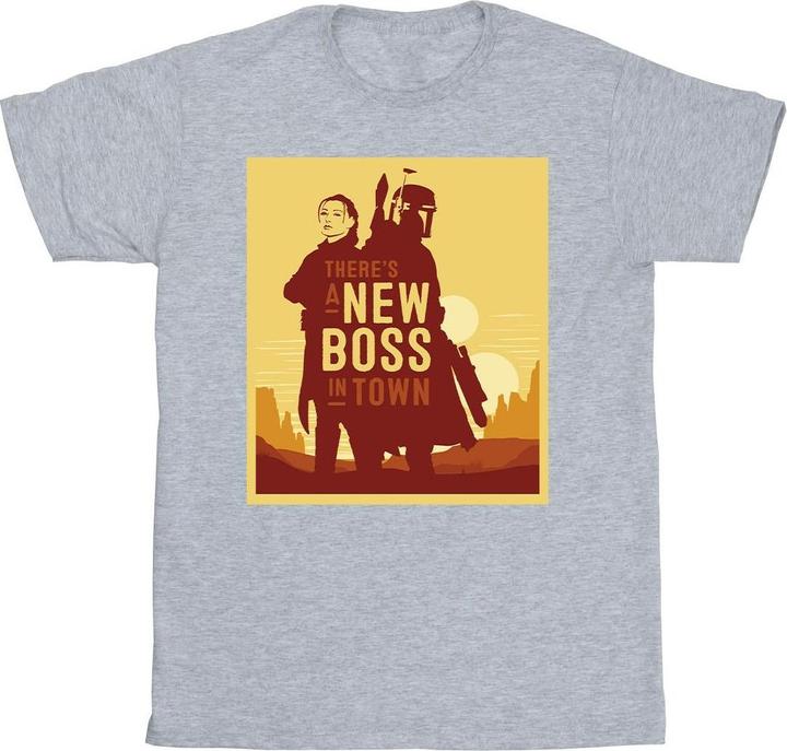 Star Wars The Book Of Boba Fett New Boss Sun Silhouette TShirt (4XL)