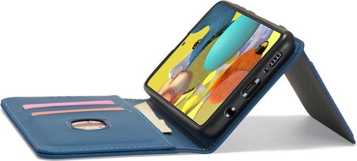 Produktbild Hurtel Magnet Card Case Case for Xiaomi Redmi Note 11 Pouch Card Wallet Card Holder Blue (Xiaomi Redmi Note 11)