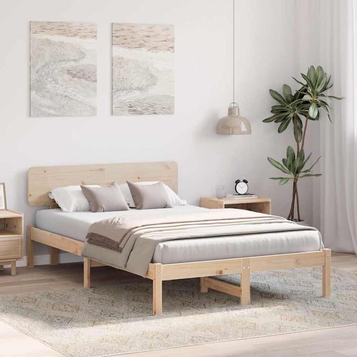 Actual product image vidaXL Holz-Bettgestell (120 x 190 cm)