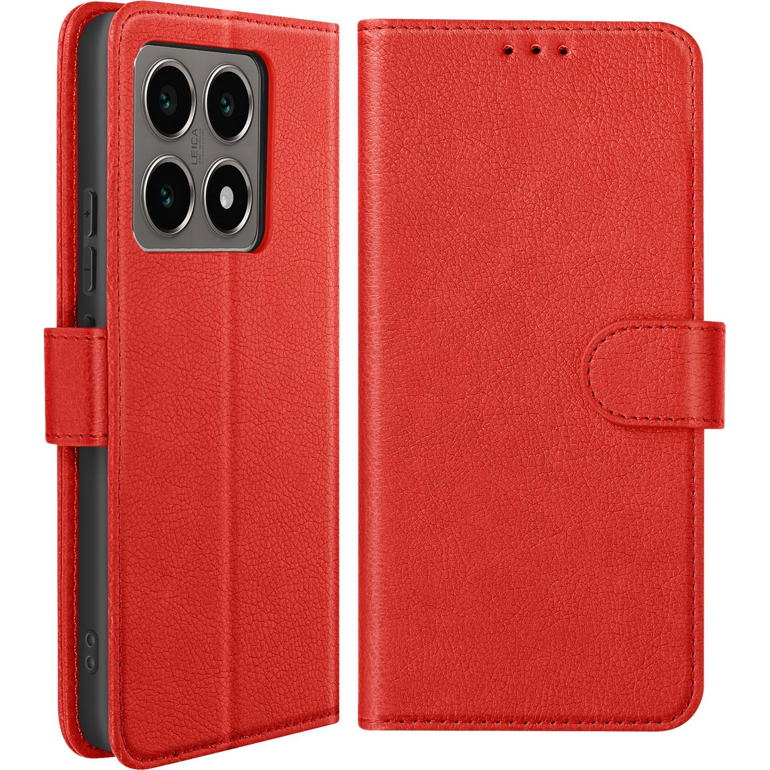Thumbnail - Avizar Chesterfield Cover (Xiaomi 14T), Smartphone Hülle, Rot