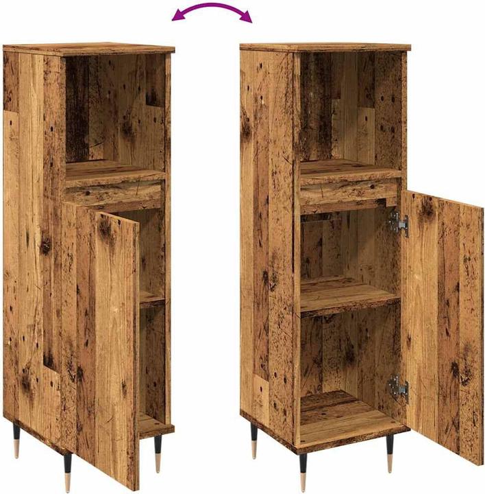 Immagine prodotto vidaXL Badschrank -Optik 30 x 30 x 100 cm (30 x 30 x 100 cm)