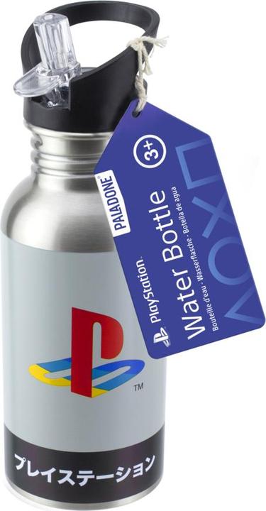 Actual product image Paladone Products Bottiglia Ecologica Acciaio Playstation Heritage With Straw (0.48 l)