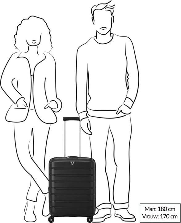 Actual product image Roncato B-Flying 4-wheel cabin trolley 55 cm with stretch fold (47 l)