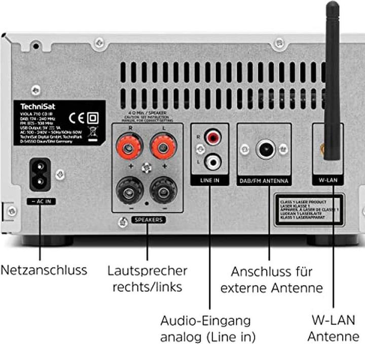 Produktbild TechniSat Viola 710 CD IR (Bluetooth, WLAN, CD Player, 2x 20 W)