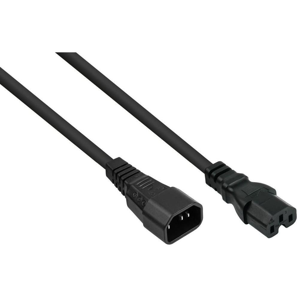 Varia Kaltgeräte-Warmgeräte-Verbindungskabel C14 (gerade) an C15 (gerade), Cavo di alimentazione