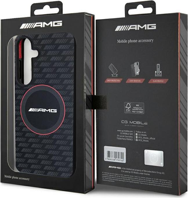 Produktbild Mercedes AMG AMHMS23SMRK S921 czarny/black hardcase Silicone Carbon Pattern MagSafe (Samsung Galaxy S24)