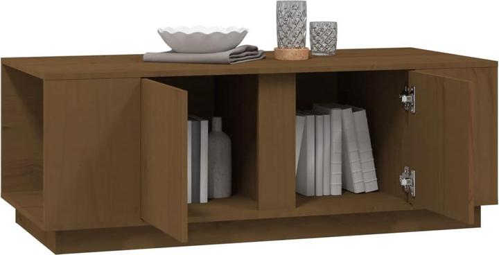 Produktbild vidaXL Couchtisch Honigbraun 110x50x40cm Massivholz Kiefer Beistelltisch Tisch