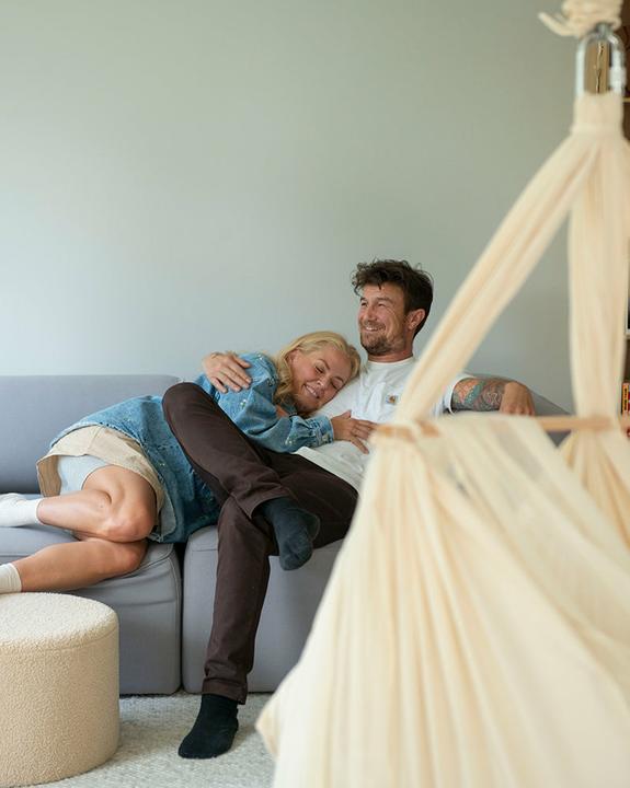 Produktbild Membantu Set mit Ständer mit Federwiege Zwillinge Premium und Motor LeeLo01 (Cozy Cradle)