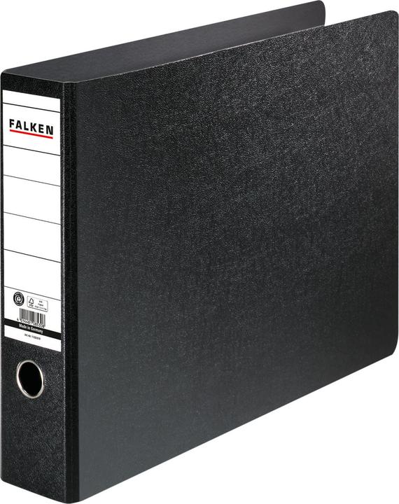 Immagine prodotto Falken Cartella 80mm DIN A3 orizzontale Materiale: Cartoncino rigido nero (A3, Attraverso, 80 mm, 1 pz.)