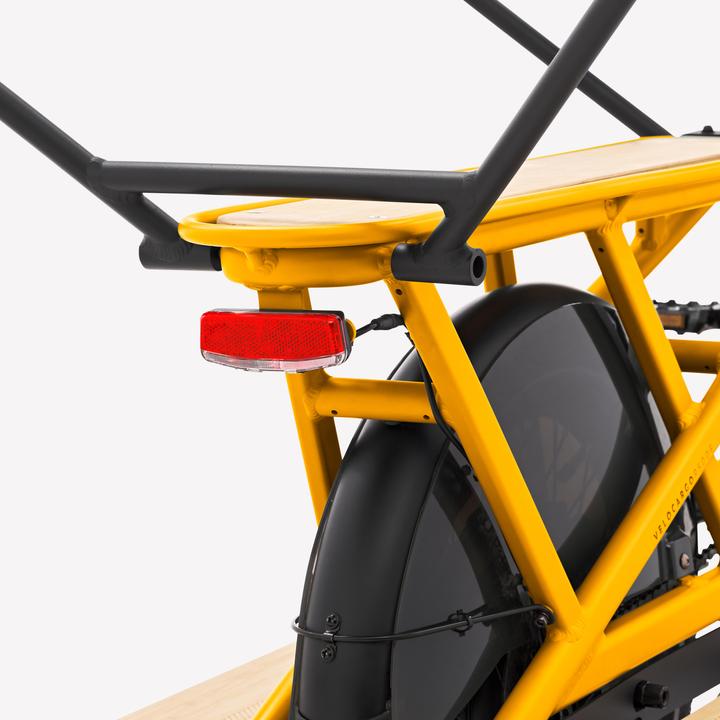 Image du produit Btwin Vélo utilitaire électrique Cargobike R500E Longtail V2 jaune (44 cm)