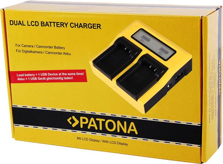 Produktbild Patona Dual LCD USB Ladegerät f. Olympus BLH-1 OM-D EM-1 Mark 2 EM-1 Mark II (Kamera Akku Ladegerät)