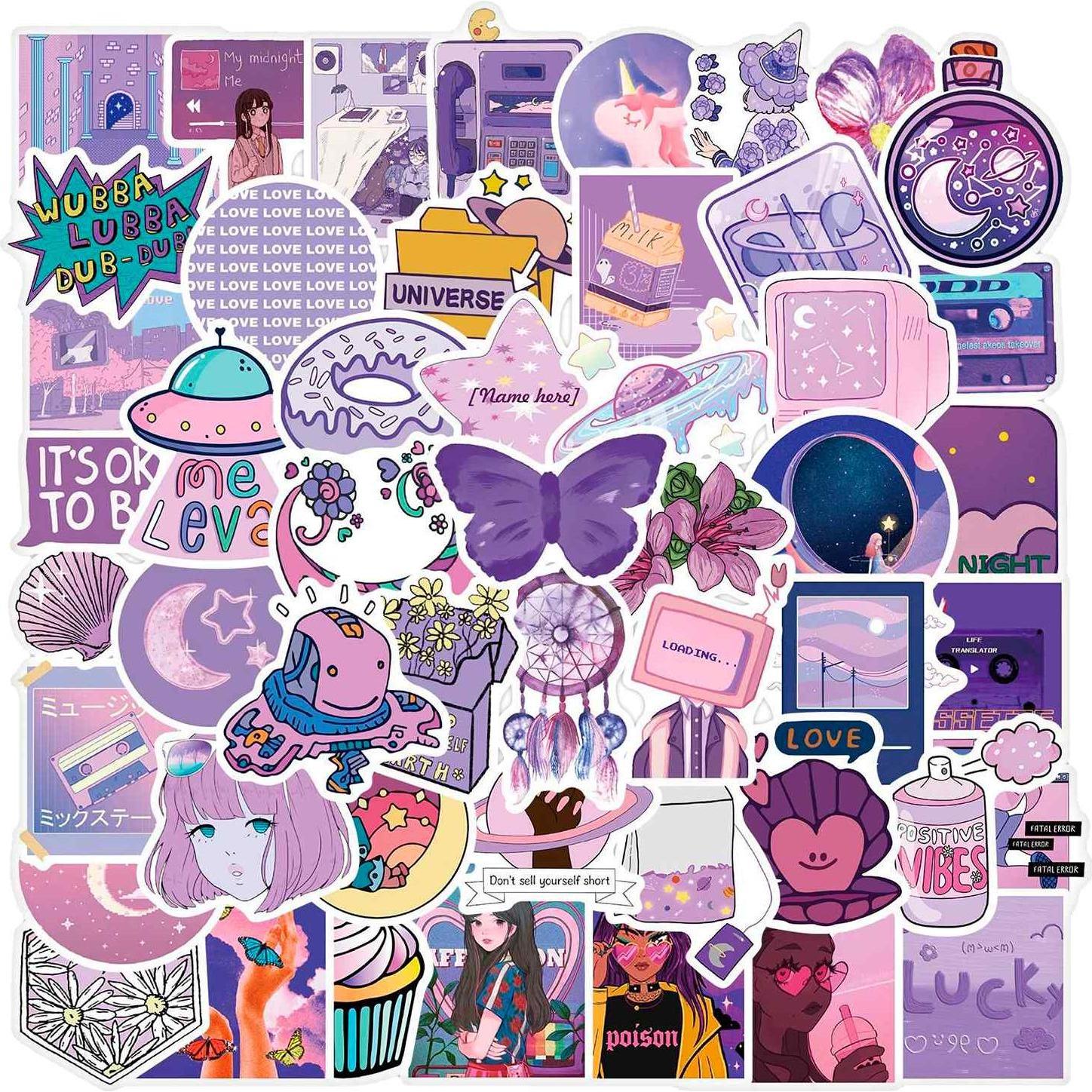 Thumbnail - JTI, Sticker, Packung mit Aufklebern - Lila