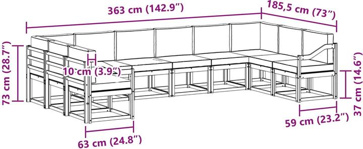 Produktbild vidaXL Outdoor-Sofa