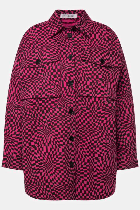 Actual product image Studio Untold Distorted Plaid Button Down Shacket (46, 48)