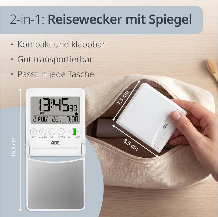 Actual product image ADE Digitalwecker CK2507-1 Weiss