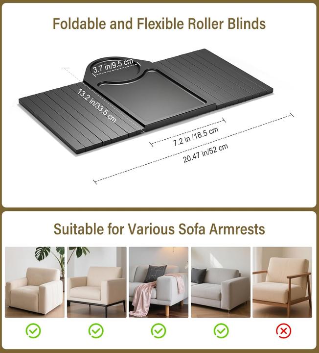 Produktbild Kssiaz Sofatablett mit Getränkehalter