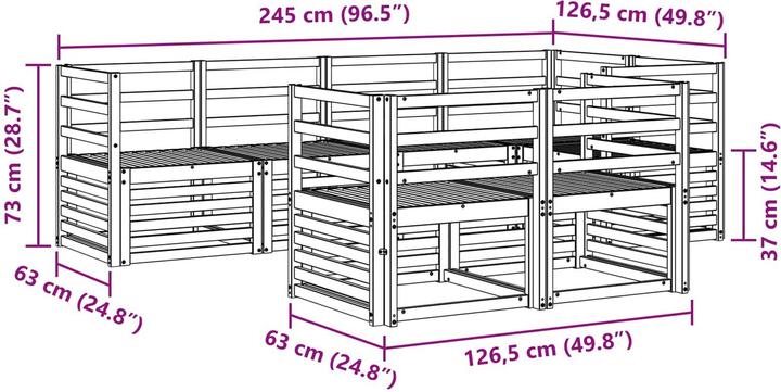 Produktbild vidaXL Outdoor-Sofa