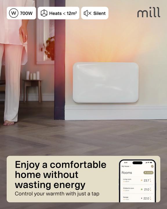 Actual product image Mill Invisible Smart WiFi PanelHeater (700 W)