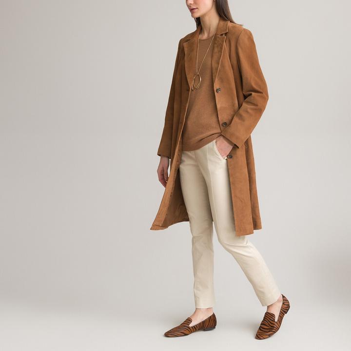Actual product image Anne Weyburn Buttoned goatskin coat