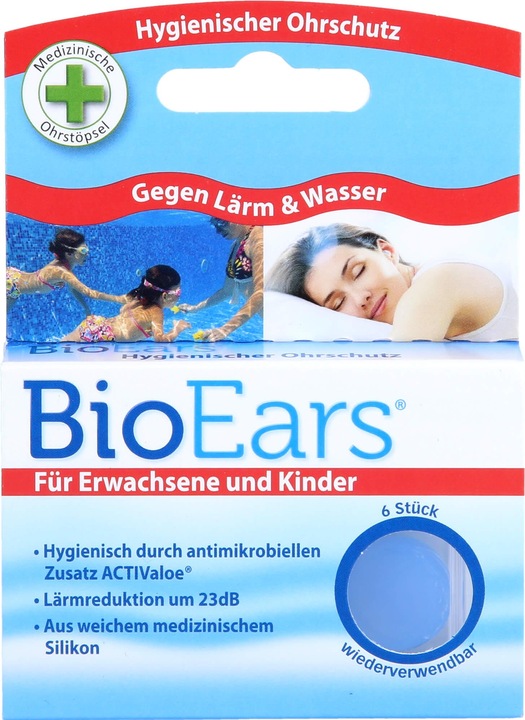 Cirrus Healthcare Tappi per orecchie in silicone antimicrobico BioEars, 5 tappi per orecchie