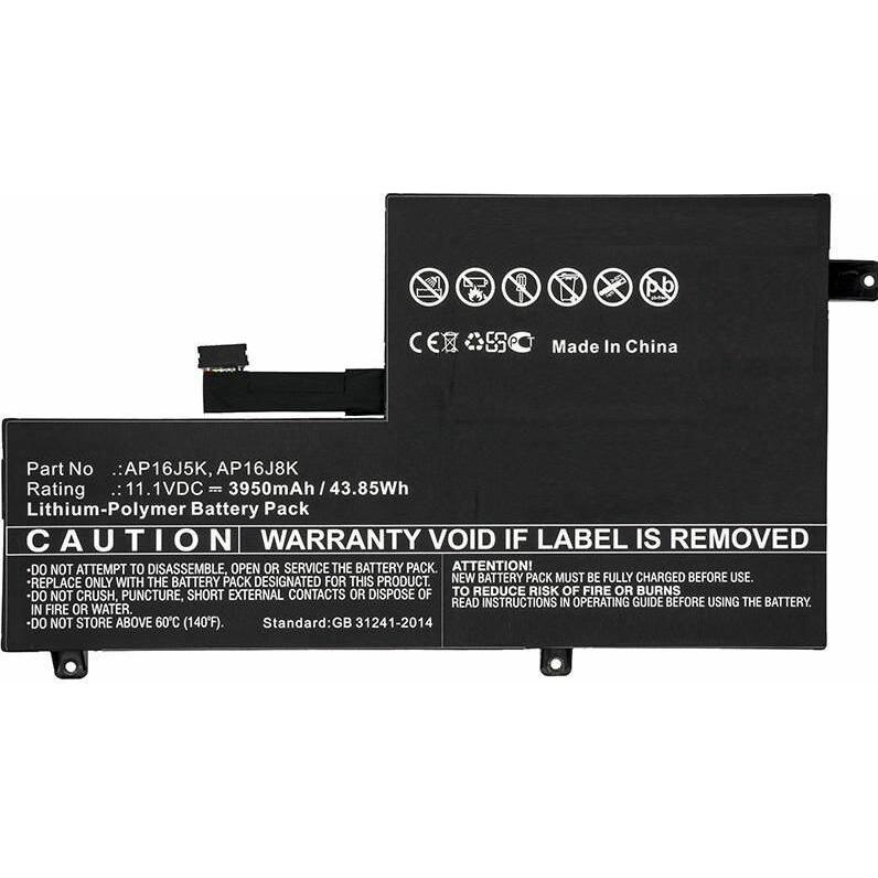 CoreParts Laptop Battery for Acer (1 Zellen, 3950 mAh), Notebook Akku, Schwarz