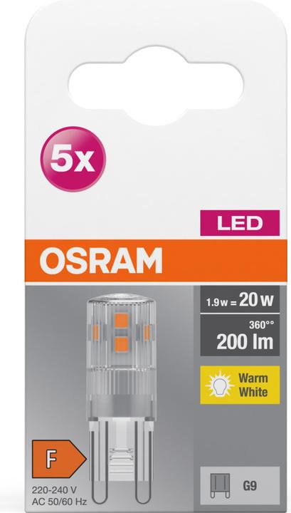 Actual product image Osram Led Base Pin G9 (G9, 1.90 W, 200 lm, 1 x, F)
