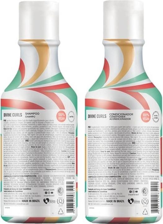 Image du produit Inoar Kit de soins capillaires Divine Curls Shampooing et après-shampooing 250ml (250 ml, Shampoing liquide)