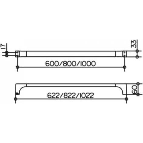 Thumbnail - Keuco, Handtuchhalter + Handtuchhaken, Badetuchhalter EDITION 11 600mm bro gebü