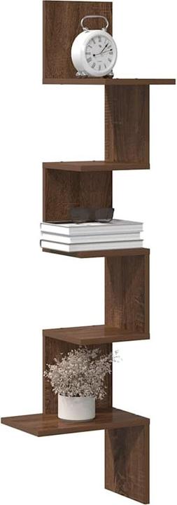 Image du produit vidaXL Wand-Eckregal Braun Eichen-Optik 32x32x127,5 cm Holzwerkstoff