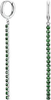 Rosefield - Charming steel earrings with green crystals Tennis JETES-J926