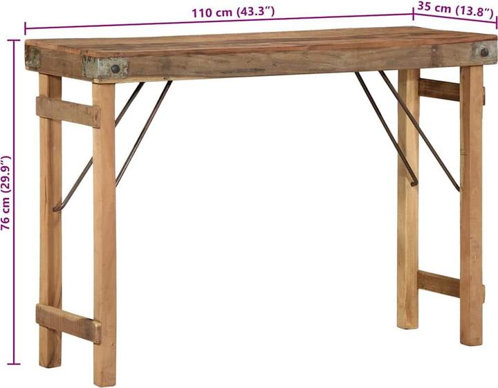 Actual product image vidaXL Rustikaler Beistelltisch (35 x 35 x 76 cm)