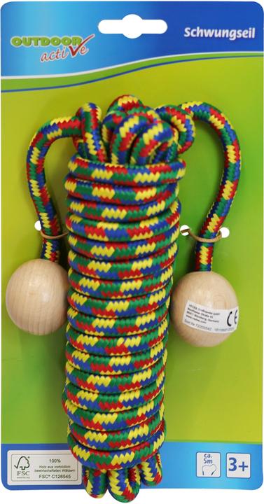 Immagine prodotto Outdoor Active OA Corda per altalena con palline di legno, lunghezza 5m (500 cm)
