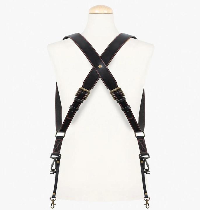Actual product image Bronkey Tokyo Dual-Leder-Kameragurt, Schwarz, L Large
