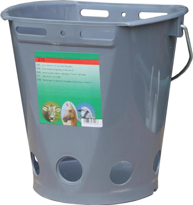 Produktbild Kerbl Lammeimer mit 5 kurzen Saugern