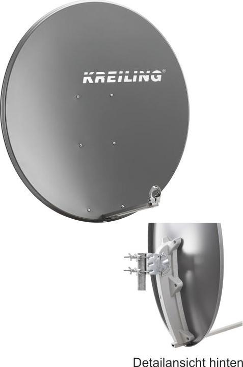 Produktbild Kreiling KR AE 100 MULTI - 12.75 GHz - 40,9 dBi - Grau - Galvanisiertes Stahl (Flachantenne, 40.90 dB, UKW / MW / LW)
