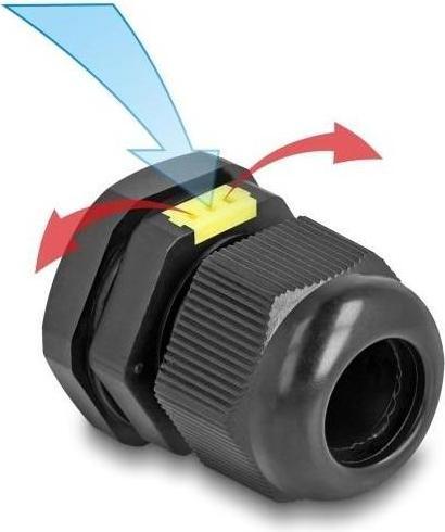 Produktbild Delock Kabelverschraubung M20mit Beluftung IP68 staub- und wasserdicht schwarz 2 Stuck