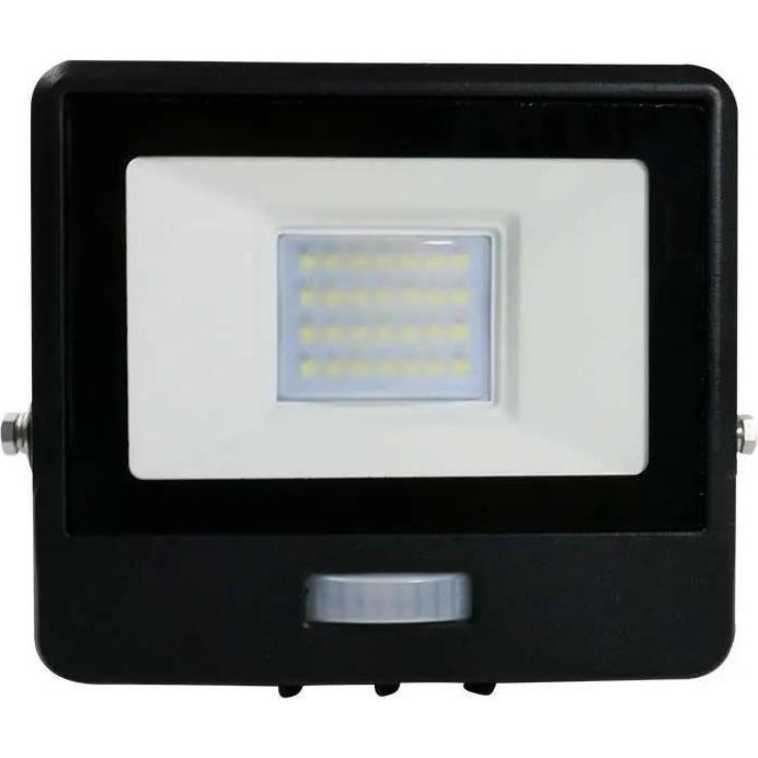 V-TAC, Fassadenbeleuchtung, VT118S 10W LED PIR Sensor Fluter SAMSUNG Chip Schwarzer Körper 4000K (750 lm, IP65)
