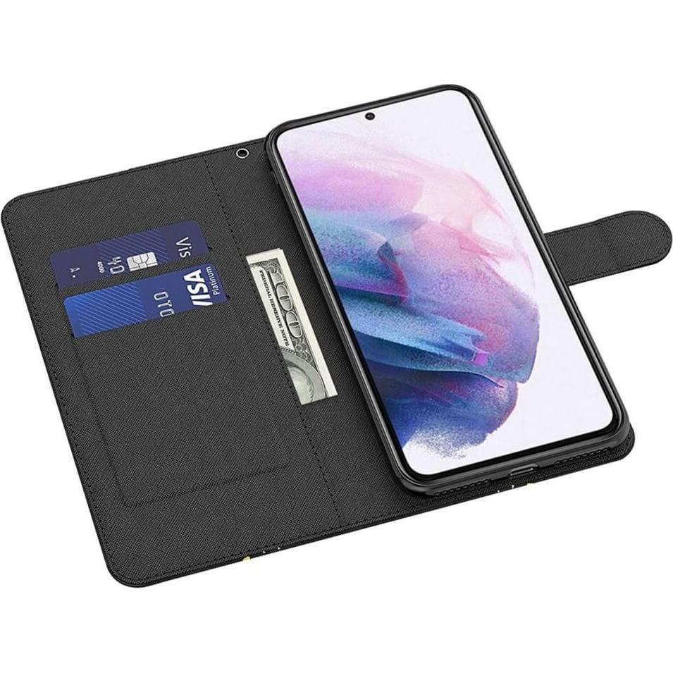 Thumbnail - Cover-Discount Galaxy S23 - Etui Glitzer Effekt Marble blau (Samsung Galaxy S23+), Smartphone Hülle, Blau