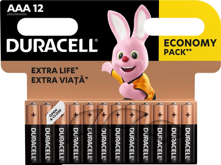 Actual product image Duracell 5000394203389 - Disposable battery - AAA - Alkaline - 1,5 V - 12 piece(s) - Black - (12 pcs., AAA)