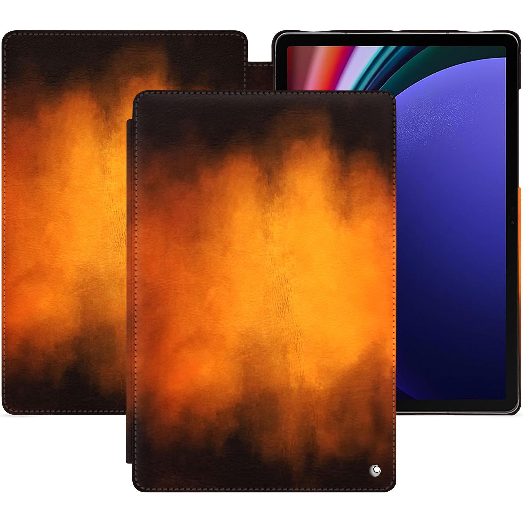 Noreve Lederschutzhülle horizontal (Galaxy Tab S9+), Tablet Hülle, Violett