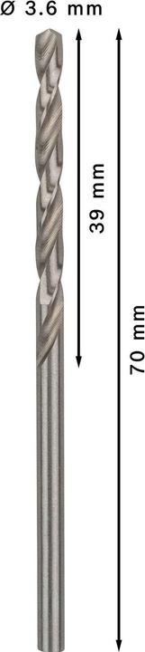 Image du produit Bosch Professional Zubehör Foret hélicoïdal PRO Metal HSS-G, 3,6 x 39 x 70 mm (3,6 mm)
