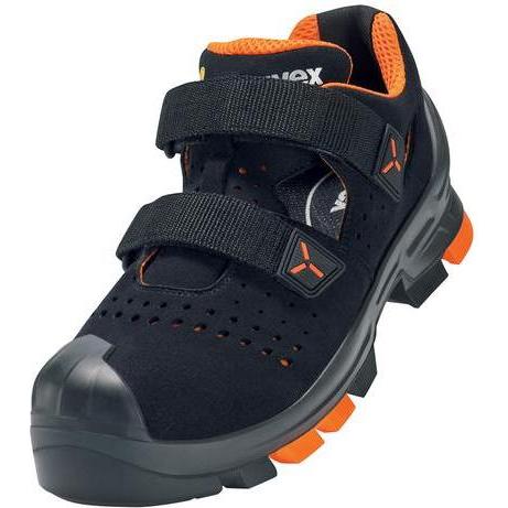 Uvex Safety, Sicherheitsschuhe, 2 Sandalen S1P 65004 schwarz, orange Weite 14 GrÃ¶ÃŸe 50 (S1P, 50)
