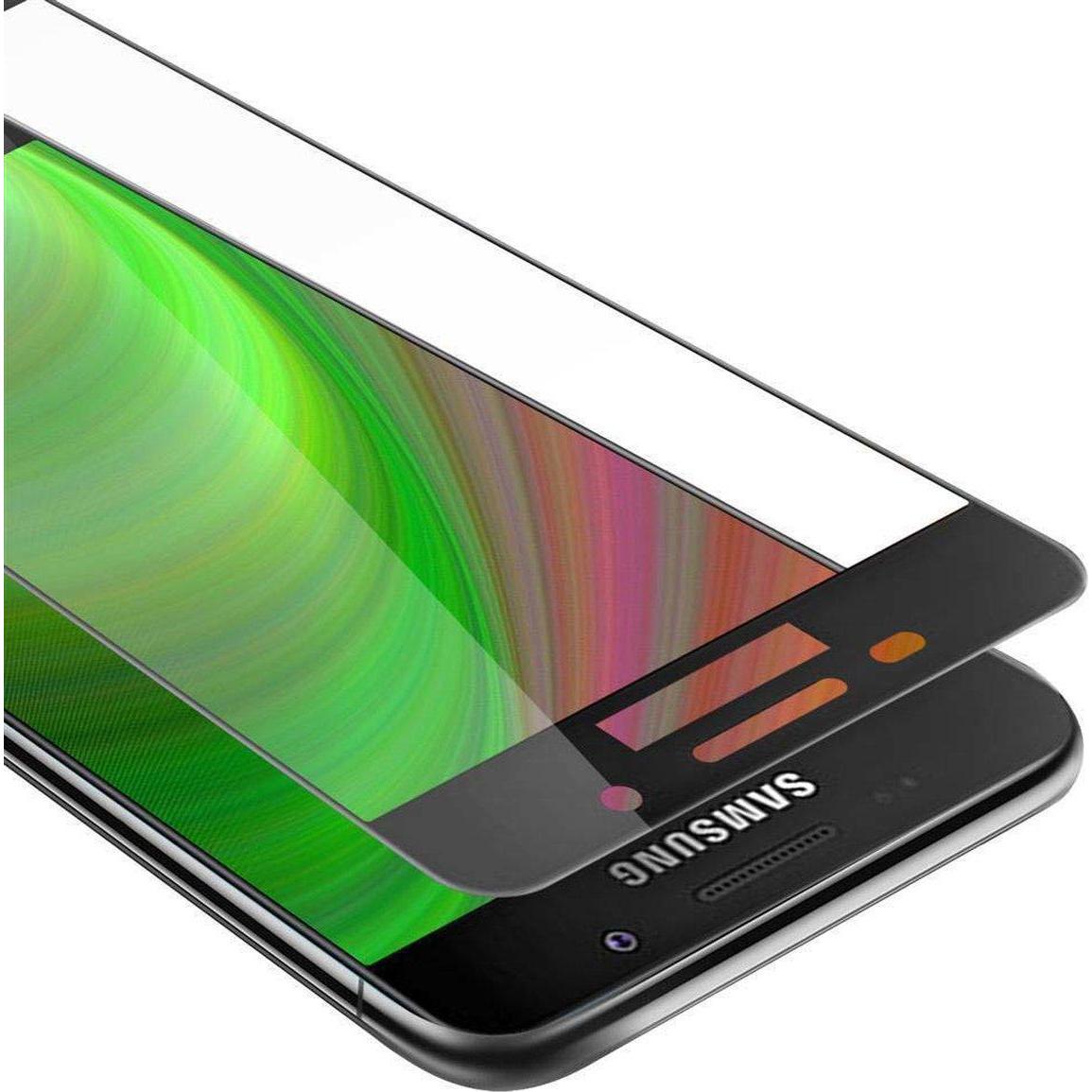 Cadorabo Vollbild Displayschutzglas (1 Stück, Samsung Galaxy A7 (2016)), Smartphone Schutzfolie, Schwarz