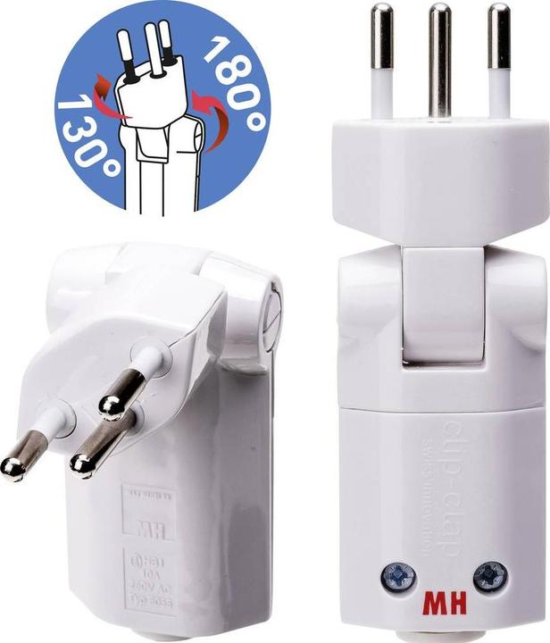 Actual product image Max Hauri clip-clap plug can be reconnected and rotated (Type 12)
