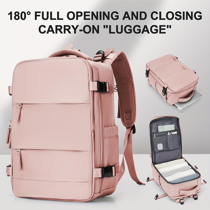 Image du produit Only-Bags.Store Sac à dos de voyage grand volume, sac à main unisexe à la mode avec ouverture à 180°, léger