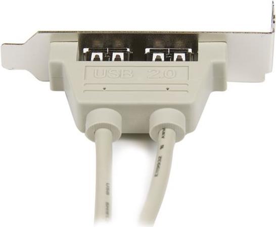 Produktbild StarTech 2 Port USB 2.0 Low Profile Slotblech - Buchse (USB-A, 2 Ports)