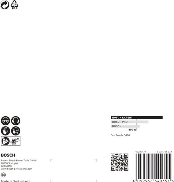 Actual product image Bosch Professional Zubehör EXPERT M480 Sanding net for random orbital sander, 150 mm, G 400, 5 pieces (P400)