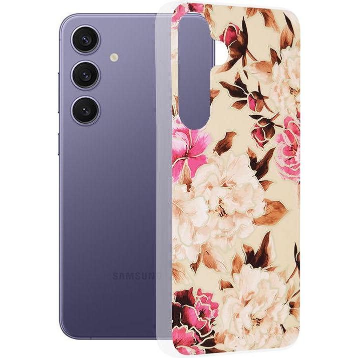 Techsuit - Marble Series - Samsung Galaxy S24 Plus - Mary Berry Nude (Samsung Galaxy S24+), Cover smartphone, Beige