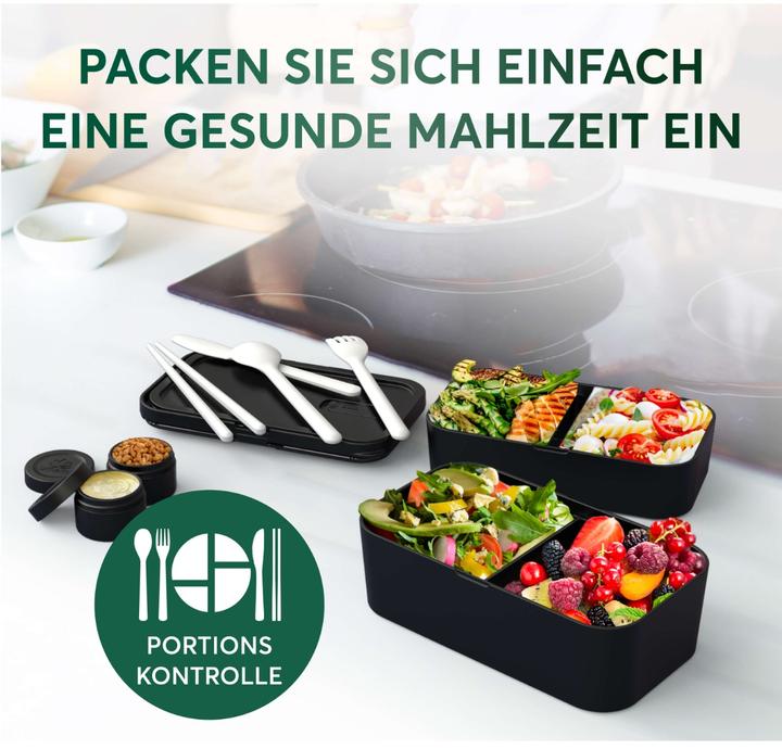 Actual product image Umami Bento Box Nestable L Bamboo Black