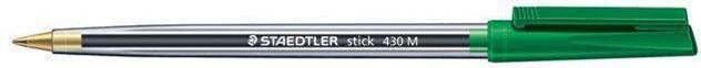 Immagine prodotto Staedtler stick 430 biros, prodotto singolo, verde, larghezza linea M (Trasparente, Verde)